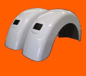white trike equipment and orange background