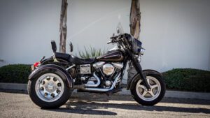 black and silver customized trike 3
