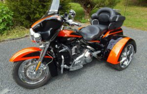 black and orange customized trike 2