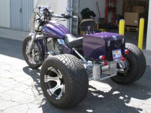 dark purple and black custom trike