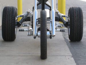 closeup trike wheels